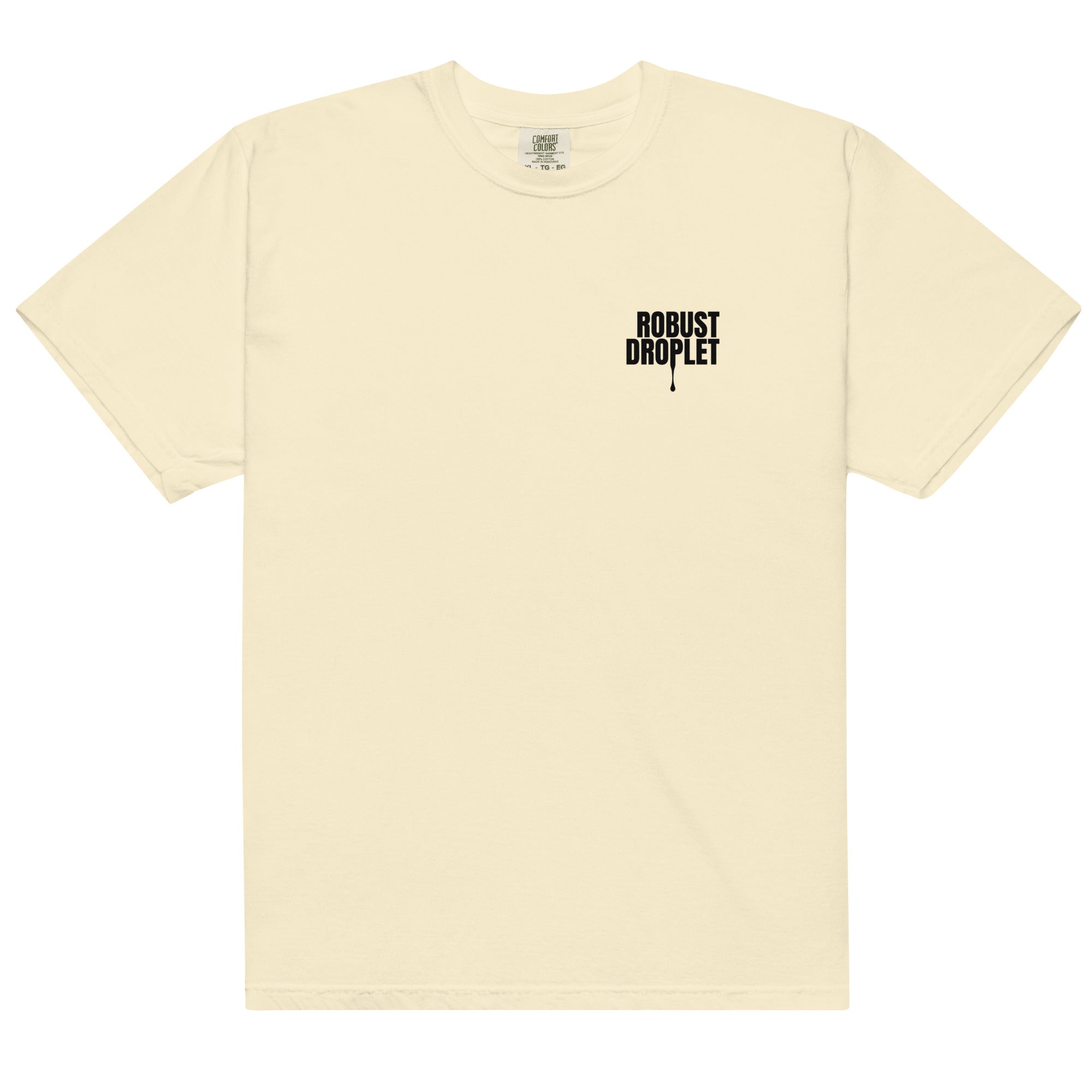 Unisex Shirt with "Robust Droplet" on the upper left hand pocket